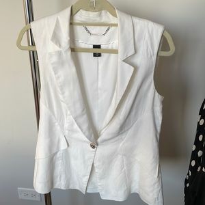 White House Black Market White Vest